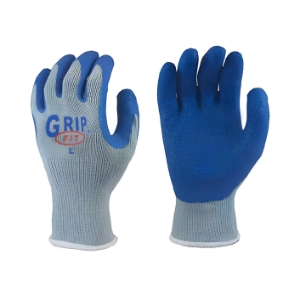 Johnson Wilshire Grip Fit® 1575L Coated Gloves, Large, Blue/Gray, Rubber Palm Johnson Wilshire Grip Fit® 1575L Coated Gloves, Large, Blue/Gray, Rubber Palm