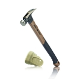 SPEC OPS® SPEC-M20FG16-S Rip Claw Hammer With Soft Mallet Cap, 20 oz, Smooth Face, Heat-Treated Steel, Fiberglass Handle
