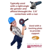 Sungold Abrasives 17202 5" Fiber Disc, 36 Grit, Aluminum Oxide, Fiber Backing,  Weight