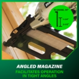 Metabo HPT NT65MA4M Finish Nailer with Air Duster, 15 Gauge, 1-1/4" to 2-1/2" Fastener Length