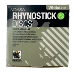 INDASA Abrasives 50 Series Rhynostick White Line 50-600BX 5" No-Hole Abrasive Sanding Disc, 600 Grit, Aluminum Oxide, White, Paper Backing, C Weight
