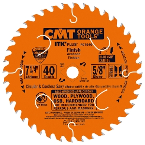 CMT Orange Tools P07040-X10 ITK Plus Finish Circular Saw Blade, 7-1/4