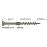 PrimeSource DeckForce® GRDF212STTBK #10-9 x 2-1/2" Wood Screws, T25 Star Drive, PrimeGuard Nano® Coating, 1825/Box