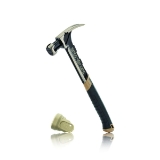 SPEC OPS® SPEC-M28CF-S Framing Hammer With Soft Mallet Cap, 28 oz, Milled Face, Heat-Treated Steel, Steel Handle