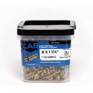 Big Timber Fasteners 5CAB8114 8 X 1-1/4 BR CABINET SCREW 5LB