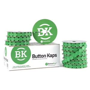 Button Kaps PG78242 Collated Plastic Round Caps, 2400/Box Button Kaps PG78242 Collated Plastic Round Caps, 2400/Box