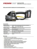FROMM Packaging Systems P329 Cordless Polyester/Polypropylene Strapping Tool, 5/8" to 3/4" Strap Width, Friction Weld