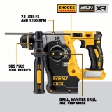 DEWALT DCH273B DEWDCH273B 20V MAX* XR® SDS PLUS Brushless 1" L-Shape Rotary Hammer, Tool Only