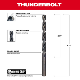 Milwaukee Tool 48-89-2722 Thunderbolt 1/4 In. Black Oxide Drill Bit