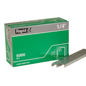 Rapid 11/6RC Fine Wire Tacker Staples, 1/4 Rapid 11/6RC Fine Wire Tacker Staples, 1/4