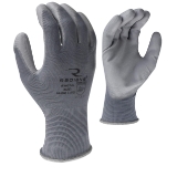 Radians RWG14L Lightweight Coated Work Gloves, Large, Gray, Polyurethane Palm