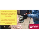 Sungold Abrasives 17202 5" Fiber Disc, 36 Grit, Aluminum Oxide, Fiber Backing,  Weight