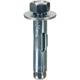 Brighton-Best International 278050-400 Sleeve Anchor, Hex Nut with Washer, 1-7/8" OAL, 3/8" Diameter, Steel, Zinc CR+3, 400/Box