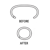 Encore Hartco RC1006 Galvanized C-Rings, 3/4", 16 Gauge, Sharp Point, 11000/Box