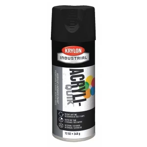 Krylon K01613A07 Acryli-Quik™ Acrylic Lacquer Spray Paint, Black, Semi-Flat, 12 oz