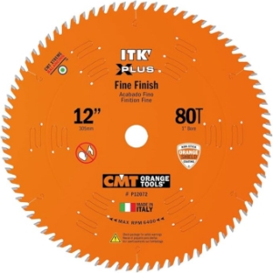 CMT Orange Tools P12072 ITK-PLUS® Finish Circular Saw Blade, 12