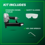 Metabo HPT N5010A Standards Crown Stapler, 1/2" Crown, 16 Gauge, 3/4" to 2" Fastener Length