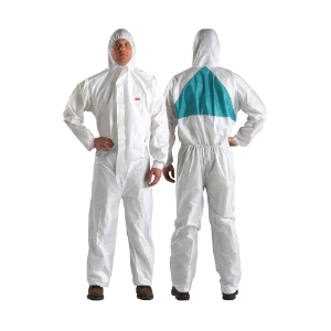 3M 4520-M Disposable Protective Coverall, Medium, White/Green, Type 5/6, 20/Case 3M 4520-M Disposable Protective Coverall, Medium, White/Green, Type 5/6, 20/Case