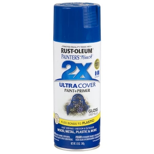 Rust-Oleum 249114 Painter's Touch 2X Ultra Cover Spray Paint + Primer, Deep Blue, Gloss, 12 oz