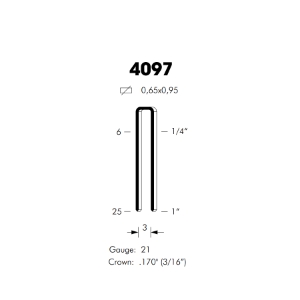 OMER USA 4097/14 Fine Wire Staples, 9/16 OMER USA 4097/14 Fine Wire Staples, 9/16
