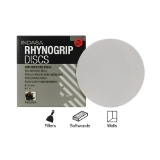 INDASA Abrasives 52 Series Rhynogrip White Line 52-180 5" No-Hole Abrasive Sanding Disc, 180 Grit, Aluminum Oxide, White, Paper Backing, C With Velour Weight