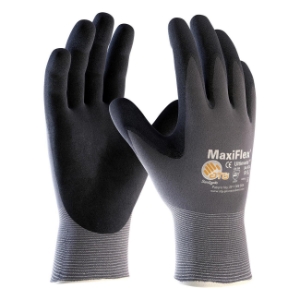 PIP 34-874/L MaxiFlex Ultimate General Purpose Work Gloves, Large, Black/Gray, Seamless Knit Nylon/Elastane, Nitrile Coated MicroFoam Grip on Palm & Fingers, Touchscreen Compatible