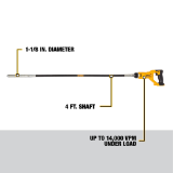 DEWALT DCE531B 20V MAX* Cordless Pencil Vibrator, 4'