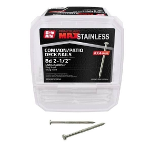 Grip-Rite® MAXN8RSPD3045 Common/Patio Deck Nails, 2-1/2