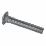 Brighton-Best International 489116 Fully Threaded Carriage Bolt, 1/2"-13, 2-1/2" Length, Grade A, ASTM A307, UNC, Low Carbon Steel, Zinc CR+3
