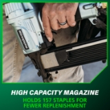 Metabo HPT N5010A Standards Crown Stapler, 1/2" Crown, 16 Gauge, 3/4" to 2" Fastener Length