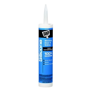 DAP 08641 100% Silicone Window & Door Sealant, Clear, 10.1 oz