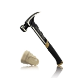 SPEC OPS® SPEC-M22CF-S Framing Hammer With Soft Mallet Cap, 22 oz, Milled Face, Heat-Treated Steel, Polypropylene/TPR Handle