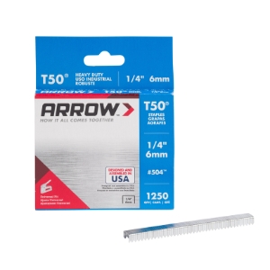 Arrow Fastener T50-1/4-1.25PK Fine Wire Staples, 1/4 Arrow Fastener T50-1/4-1.25PK Fine Wire Staples, 1/4