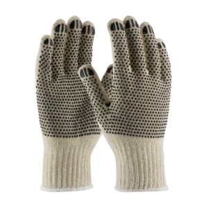 PIP 36110PDD/S Regular Weight Seamless Knit Cotton/Polyester Gloves with PVC Dotted Grip - Double-Sided, Small, Natural PIP 36110PDD/S Regular Weight Seamless Knit Cotton/Polyester Gloves with PVC Dotted Grip - Double-Sided, Small, Natural
