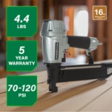 Metabo HPT N5008AC2 Standards Crown Stapler, 7/16" Crown, 16 Gauge, 1" to 2" Fastener Length