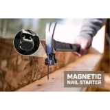 SPEC OPS® SPEC-M28CF-S Framing Hammer With Soft Mallet Cap, 28 oz, Milled Face, Heat-Treated Steel, Steel Handle