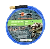 SPOTNAILS GatorTuff HH14100CPB 1/4"x 100' Hybrid Hose with Fittings (Blue/Gray), 1/4" NPT
