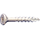 International Fasteners DLFLSPZ081104 #8-9 x 1-1/4" Drywall Screws, #2 Square/Phillips Drive, Clear Zinc Plated, 7500/Box