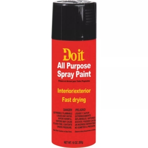 Do it Best 203301 All Purpose Spray Paint, Black, Gloss, 10 oz