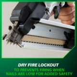 Metabo HPT NR65AK2S Short Magazine Strip Nailer, 1-1/2" to 2-1/2" Fastener Length, 36 Degree