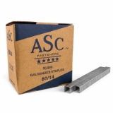 ASC 80/14G-ASC Fine Wire Staples, 9/16" Leg x 1/2" Crown, Chisel Point, Galvanized, Steel, 10000/Box