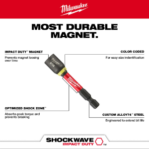 Milwaukee Tool 49-66-4532 1/4 In. x 2-9/16 In. Power Impact Nutdriver