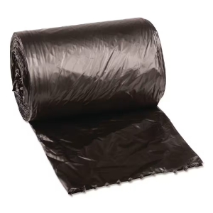 Boardwalk® Low-Density Can Liners, 17″ x 17″, 4 gal, 0.35 mil, Black, Perforated, 50 Bags/Roll, 20 Rolls/Carton
