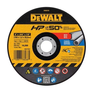 DEWALT DWA8951F DW8725 Abrasive Cut-Off Wheel, Type 1, 6