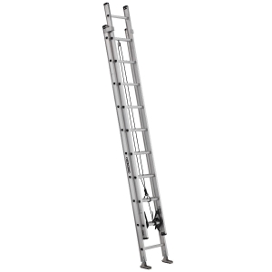 Louisville Ladder AE2220 20 ft Aluminim Extension Ladder, Type IA, 300 lbs Load Capacity
