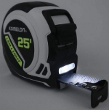 Komelon® 25LED 25' x 1" LED Tape Measure, USB Rechargeable