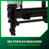 Metabo HPT N3804AB3 Narrow Crown Stapler, 1/4" Crown, 18 Gauge, 1/2" to 1-1/2" Fastener Length