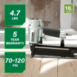 Metabo HPT N5021A Wide Crown Stapler, 15/16" Crown, 16 Gauge, 5/8" to 2" Fastener Length