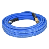 SPOTNAILS GatorTuff HH14050CPB 1/4" x 50' Hybrid Hose with Fittings (Blue/Gray), 1/4" NPT