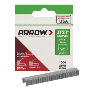 Arrow Fastener JT215/16-1M Light Duty Fine Wire Staples, 5/16 Arrow Fastener JT215/16-1M Light Duty Fine Wire Staples, 5/16